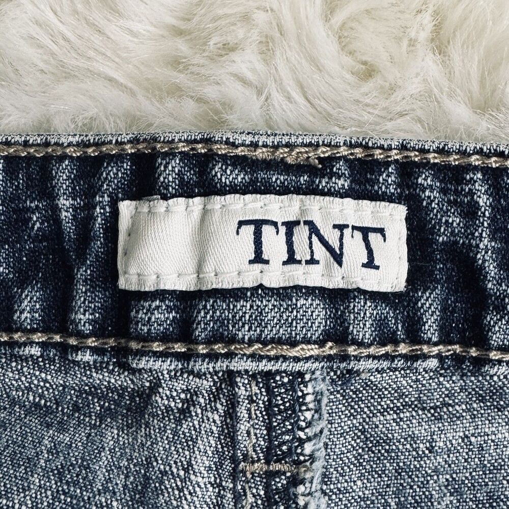 Tint Capri Jeans 12 (32x18.5) Blue Mid Rise Denim Stretch Womens Casual - Picture 4 of 8